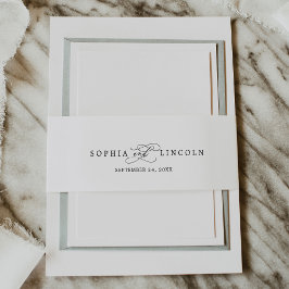 Romantische Kalligrafie | Geblüht Hochzeit Einladungsbanderole