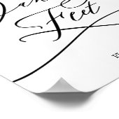 Romantische Kalligrafie | Geblüht Tanzfüßiger-Zeic Poster (Ecke)