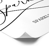 Romantische Kalligrafie Gelassen Liebe Sparkle Zei Poster (Ecke)