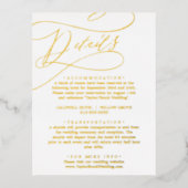 Romantische Kalligrafie Gold Foil Details Karte (Vorderseite)