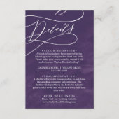 Romantische Kalligrafie Lila Wasserfarbendetails Begleitkarte (Vorderseite)