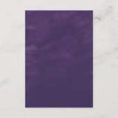 Romantische Kalligrafie Lila Wasserfarbendetails Begleitkarte (Rückseite)