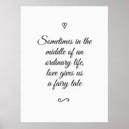 Romantische Kalligrafie Märchentage Hochzeitserie- Poster