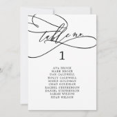 Romantische Kalligrafie mit Sitzkarte Einladung (Vorderseite)