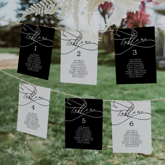 Romantische Kalligrafie mit Sitzkarte Einladung