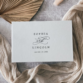 Romantische Kalligrafie-Monogramm-Hochzeit Gästebuch