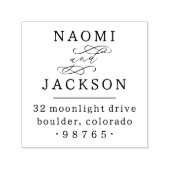 Romantische Kalligrafie-Paare-Hochzeitsstipps-Rück Permastempel (Design)