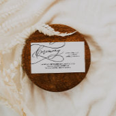 Romantische Kalligrafie Private Wedding Ceremony C Begleitkarte