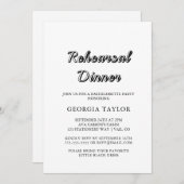 Romantische Kalligrafie | Probe Geblüht Abendessen Einladung (Vorne/Hinten)