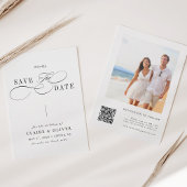 Romantische Kalligrafie - QR-Foto Save The Date