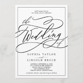 Romantische Kalligrafie | Rahmen für die Hochzeit  Einladung