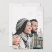 Romantische Kalligrafie Schwarz Save The Date (Rückseite)