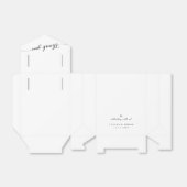 Romantische Kalligrafie Script Black & White Weddi Geschenkschachtel (Ungefaltet)