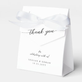 Romantische Kalligrafie Script Black & White Weddi Geschenkschachtel