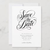 Romantische Kalligrafie-Script-Foto Hochzeit Save The Date (Vorderseite)
