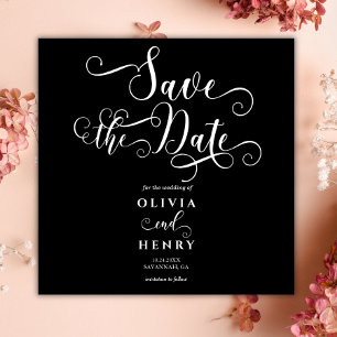 Romantische Kalligrafie Script Gothic Wedding Save The Date