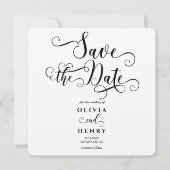 Romantische Kalligrafie Script rustikal Save The Date (Vorderseite)