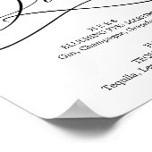 Romantische Kalligrafie Signature Drinks signieren Poster (Ecke)