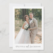 Romantische Kalligrafie-Skript Multiple Foto Hochz Dankeskarte (Vorderseite)