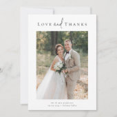 Romantische Kalligrafie-Skript Multiple Foto Hochz Dankeskarte (Vorderseite)