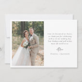 Romantische Kalligrafie-Skript Multiple Foto Hochz Dankeskarte (Rückseite)