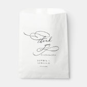 Romantische Kalligrafie Vielen Dank für Ihre Hochz Geschenktütchen (Vorderseite)