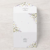 Romantische Kalligrafie Whimsical Blume UAWG Weddi All In One Einladung (Außenbereich)