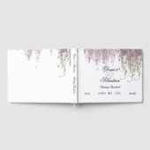 Romantische Kalligrafie Wisteria Lila Wedding Gästebuch (Voll)