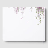 Romantische Kalligrafie Wisteria Lila Wedding Gästebuch (Rückseite)