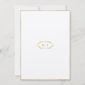 ROMANTISCHE KALLIGRAPHIE GOLD CLASSIC MONOGRAM WED EINLADUNG (Rückseite)