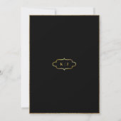 ROMANTISCHE KALLIGRAPHIE GOLD CLASSIC MONOGRAM WED EINLADUNG (Rückseite)