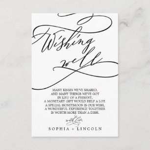 Romantische Kalligraphie Hochzeitskarte Begleitkarte