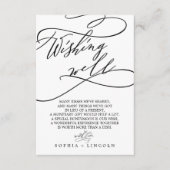 Romantische Kalligraphie Hochzeitskarte Begleitkarte (Vorderseite)