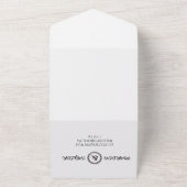 Romantische Kalligraphie Monogram Foto Wedding All In One Einladung (Außenbereich)