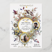 Romantische Kalligraphie Monogram Foto Wedding