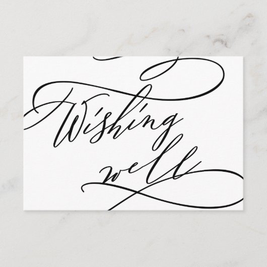 Romantische Kalligraphie QR Codes Hochzeitswünsche Begleitkarte (Vorderseite)