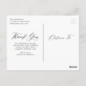 Romantische Kalligraphie Vielen Dank Foto vielen D Postkarte (Rückseite)