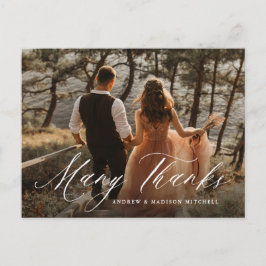 Romantische Kalligraphie Vielen Dank Foto vielen D Postkarte