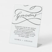 Romantische kalligraphische Hochzeitgenerationen Sockelschild (Vorderseite)