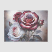 Romantische Karmesinrose Dekupage Seidenpapier (Vorderseite)