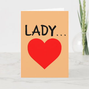 ROMANTISCHE KARTE FÜR EHEFRAU-FREUND, "LADY"