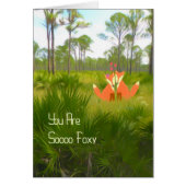 Romantische Karte mit zwei Füchsen (Vorne)