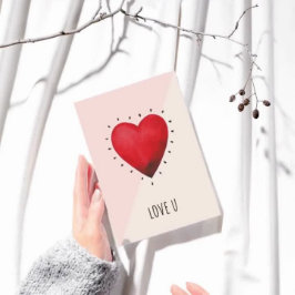 Romantische Karte Rotes Herz