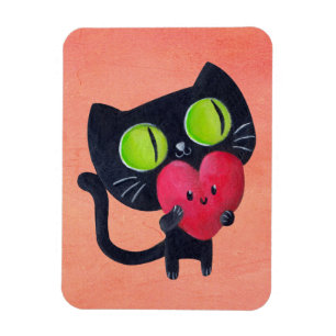 Romantische Katze Magnet