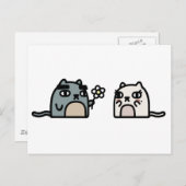 Romantische Katze Postkarte (Vorne/Hinten)