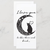 Romantische Katze, schlicht geflochtene Foil Grußk (Vorne/Hinten)