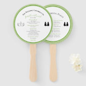 Romantische Katzen in der Liebe Grüne Hochzeitspro Fächer (Vorne und Hinten)