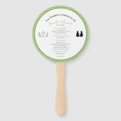 Romantische Katzen in der Liebe Grüne Hochzeitspro Fächer (Vorderseite)