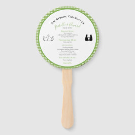 Romantische Katzen in der Liebe Grüne Hochzeitspro Fächer