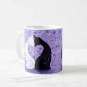 Romantische Katzen Kaffeetasse (Vorderseite Links)